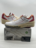 Jordan 2 Retro Low SP Off-White White Red 12.5 (Lightly Worn Pre-Owned) - Image 1