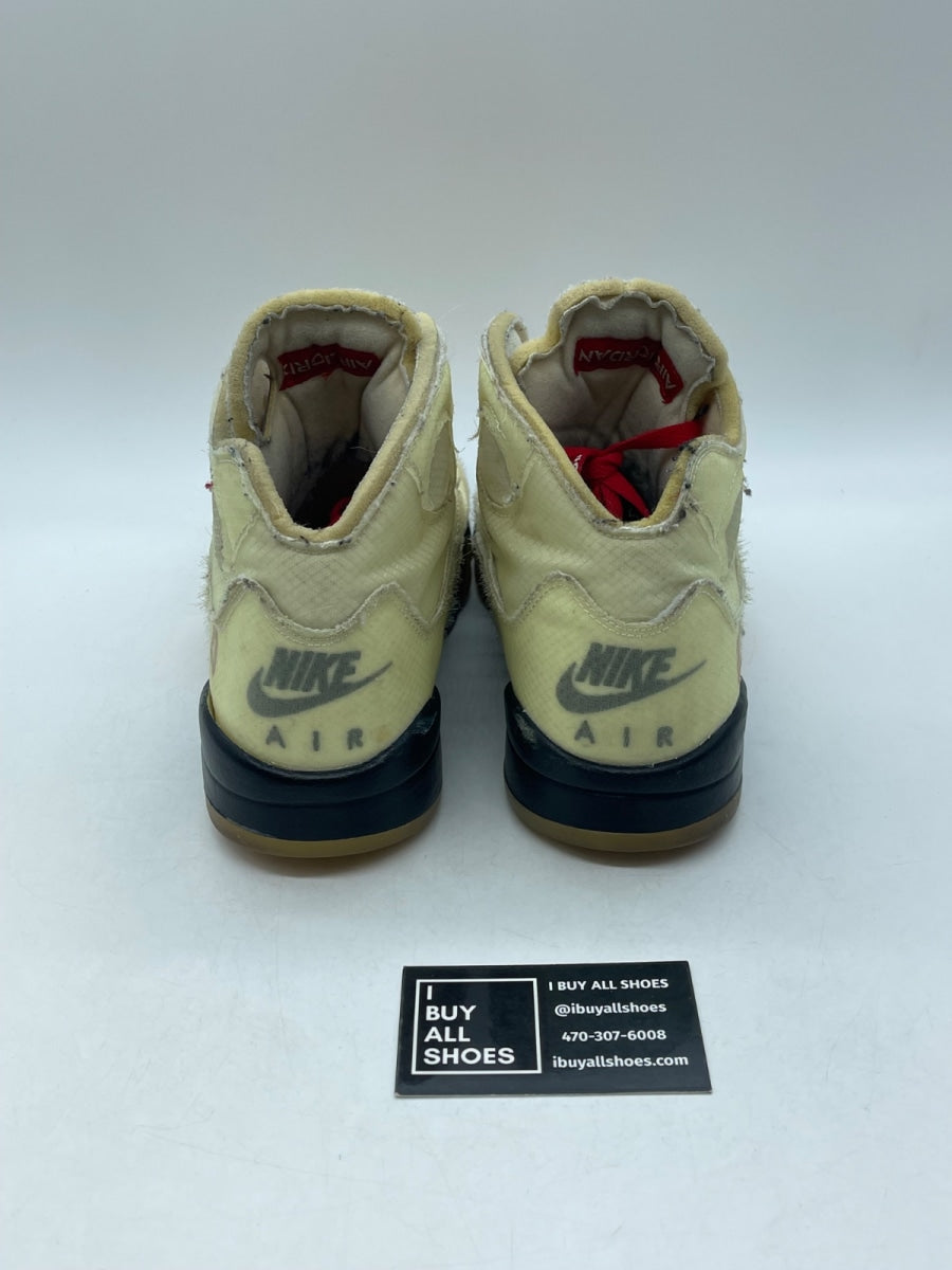 Jordan 5 Retro Off-White Sail 10 (Heavily Worn Pre-Owned) - Image 3