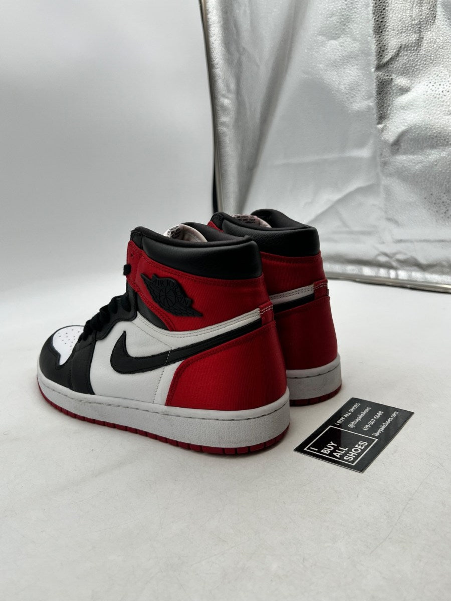 Jordan 1 Retro High Satin Black Toe (Women's) 11W (Moderately Worn Pre-Owned) - Image 4