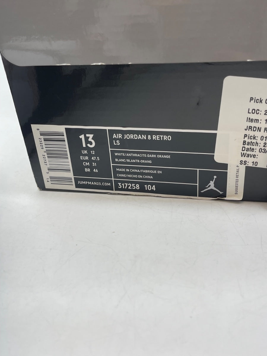 Jordan 8 Retro Black Toe 13 (Moderately Worn Pre-Owned)