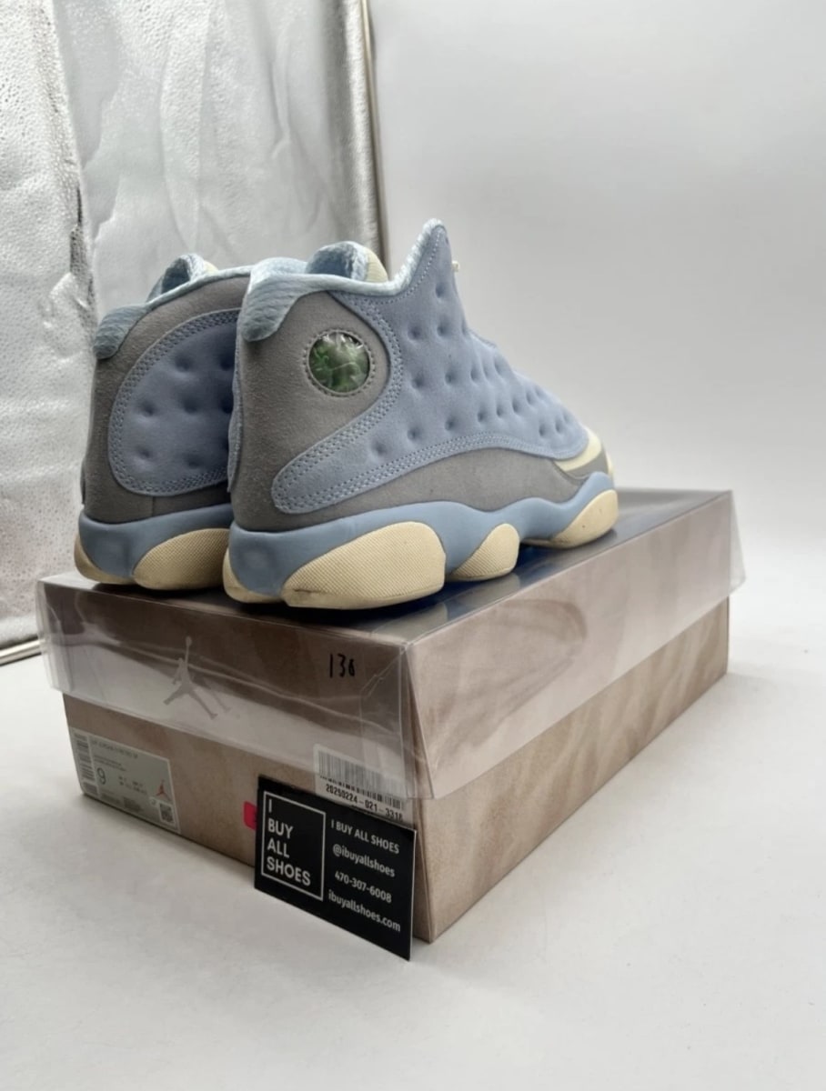 Jordan 13 Retro SoleFly 9 (Lightly Worn Pre-Owned)JordanWhite/University Blue-Neutral Grey - Image 5