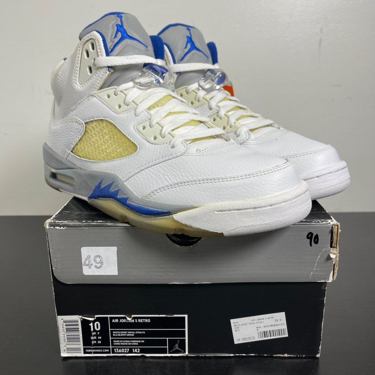 Air Jordan 5 Retro 'Stealth' 10 (Heavily Worn Pre-Owned)Air Jordan - Image 1