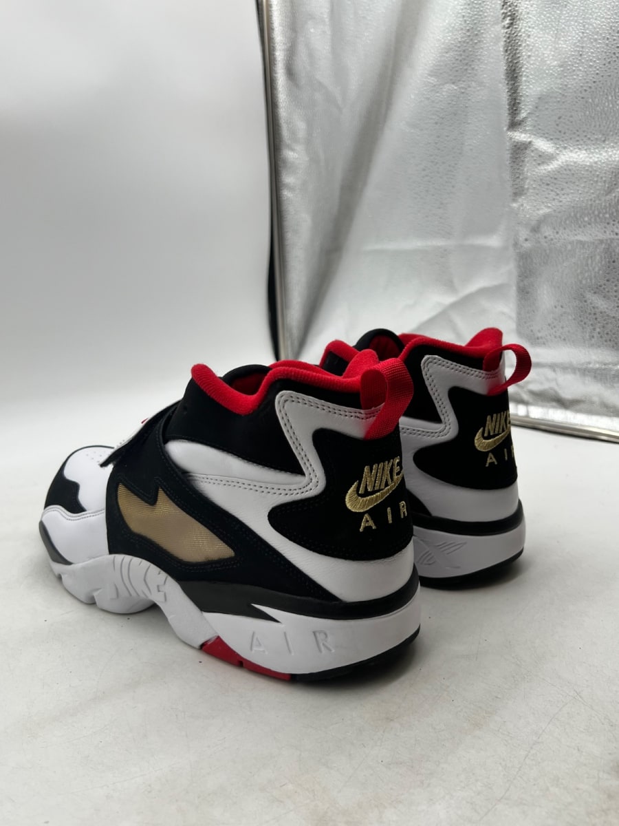 Nike Air Diamond Turf 49ers (2025) 13 (Lightly Worn Pre-Owned)NikeWhite/Fire Red/Black/Metallic Gold - Image 4