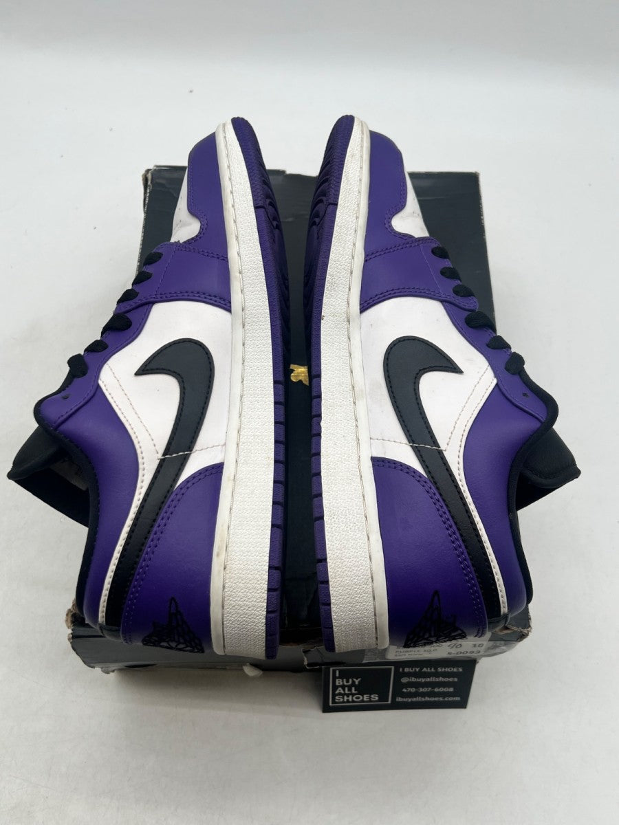 Jordan 1 Low Court Purple White 10 (Moderately Worn Pre-Owned) - Image 7