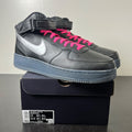 Nike Air Force 1 Mid PRM Black Metallic Silver 13 (Lightly Worn Pre-Owned)Nike - Image 1