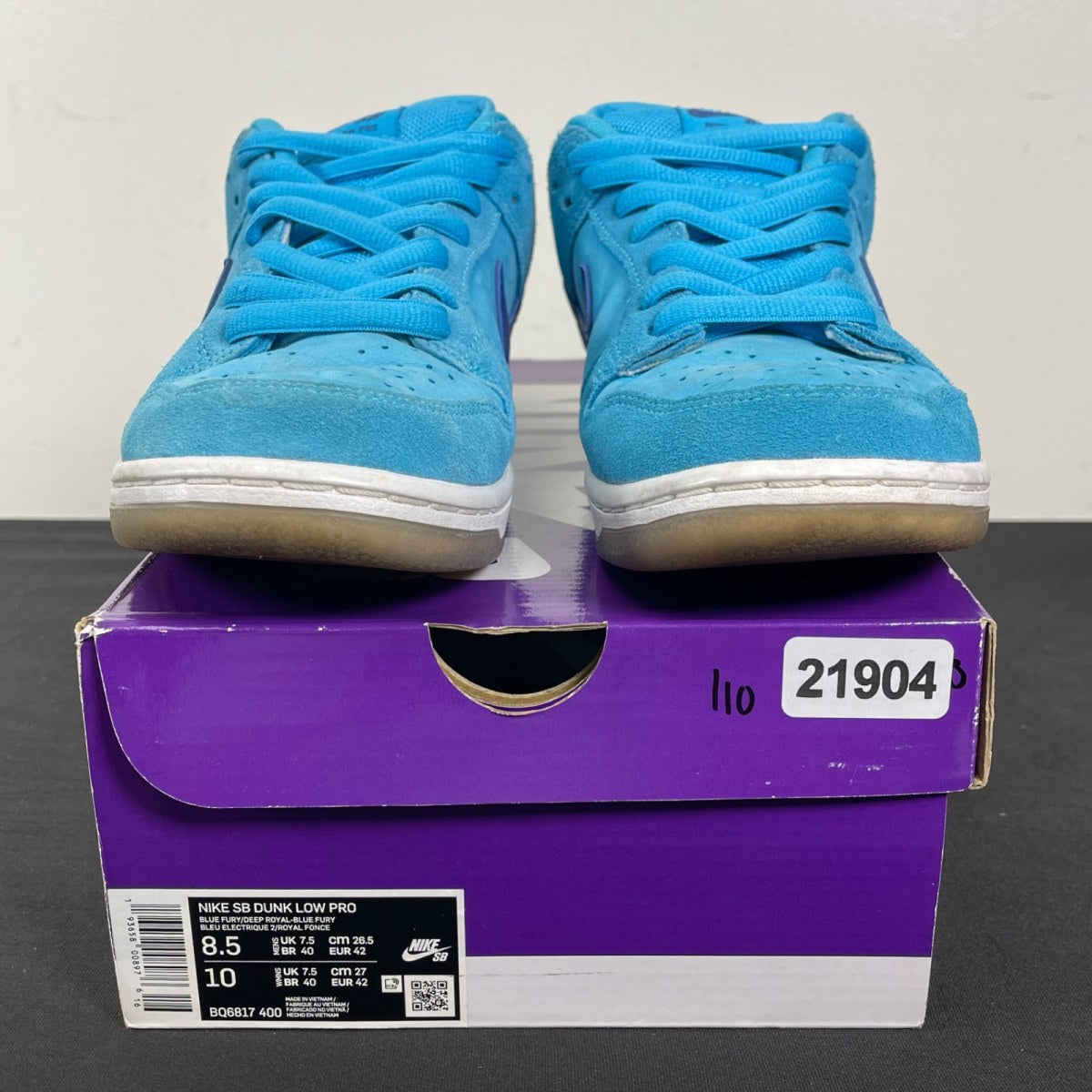Nike SB Dunk Low Pro Blue Fury 8.5 (Moderately Worn Pre-Owned)NikeBlue Fury/Deep Royal-Blue Fury - Image 2