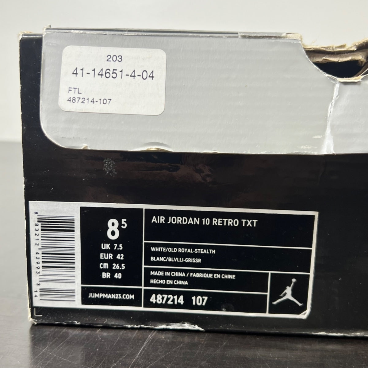 Jordan 10 Retro Old Royal 8.5 (Moderately Worn Pre-Owned)JordanWhite/Old Royal-Stealth - Image 7