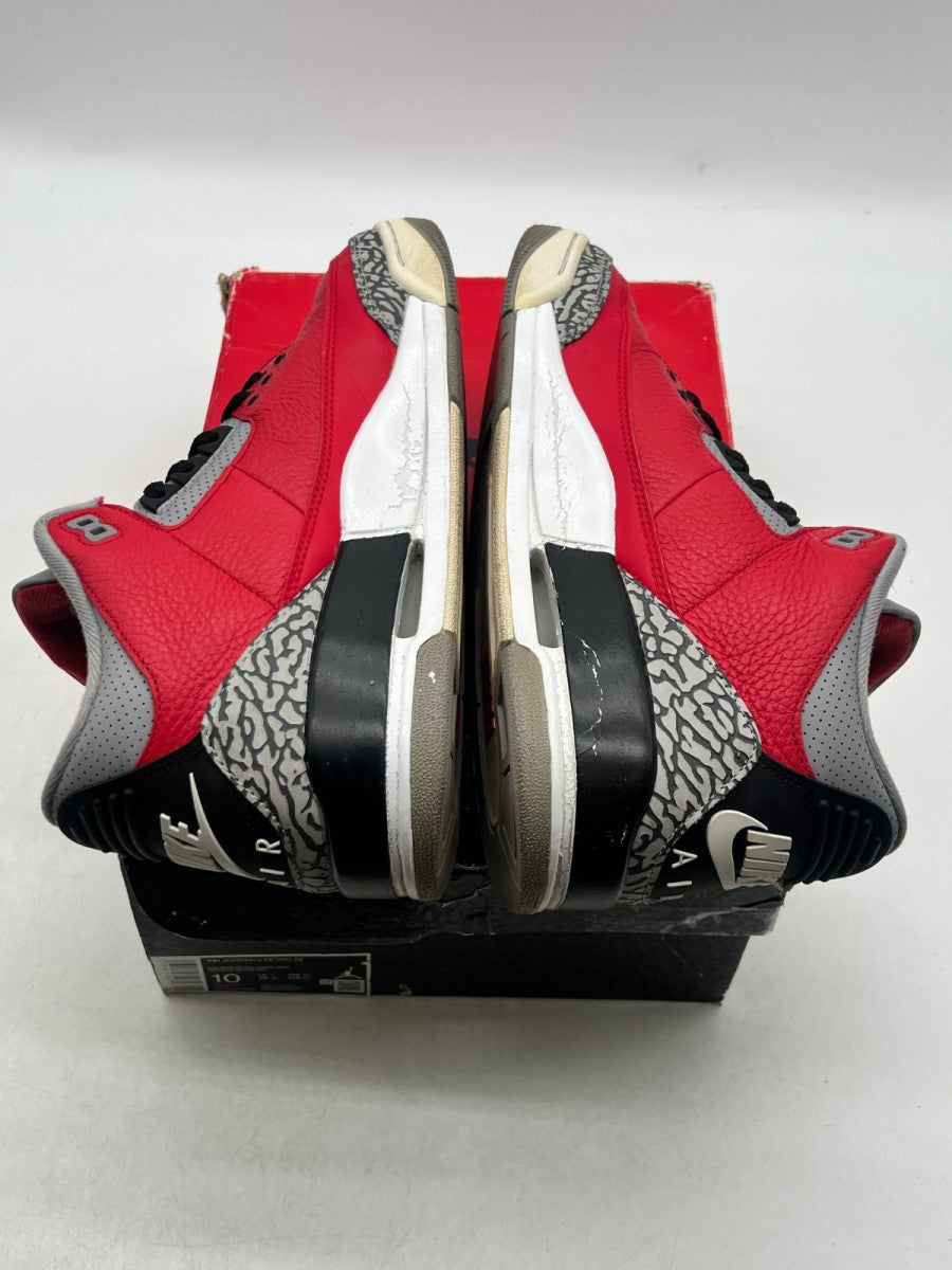 Jordan 3 Retro SE Unite 10 (Moderately Worn Pre-Owned)JordanFire Red/Fire Red-Cement Grey-Black - Image 9