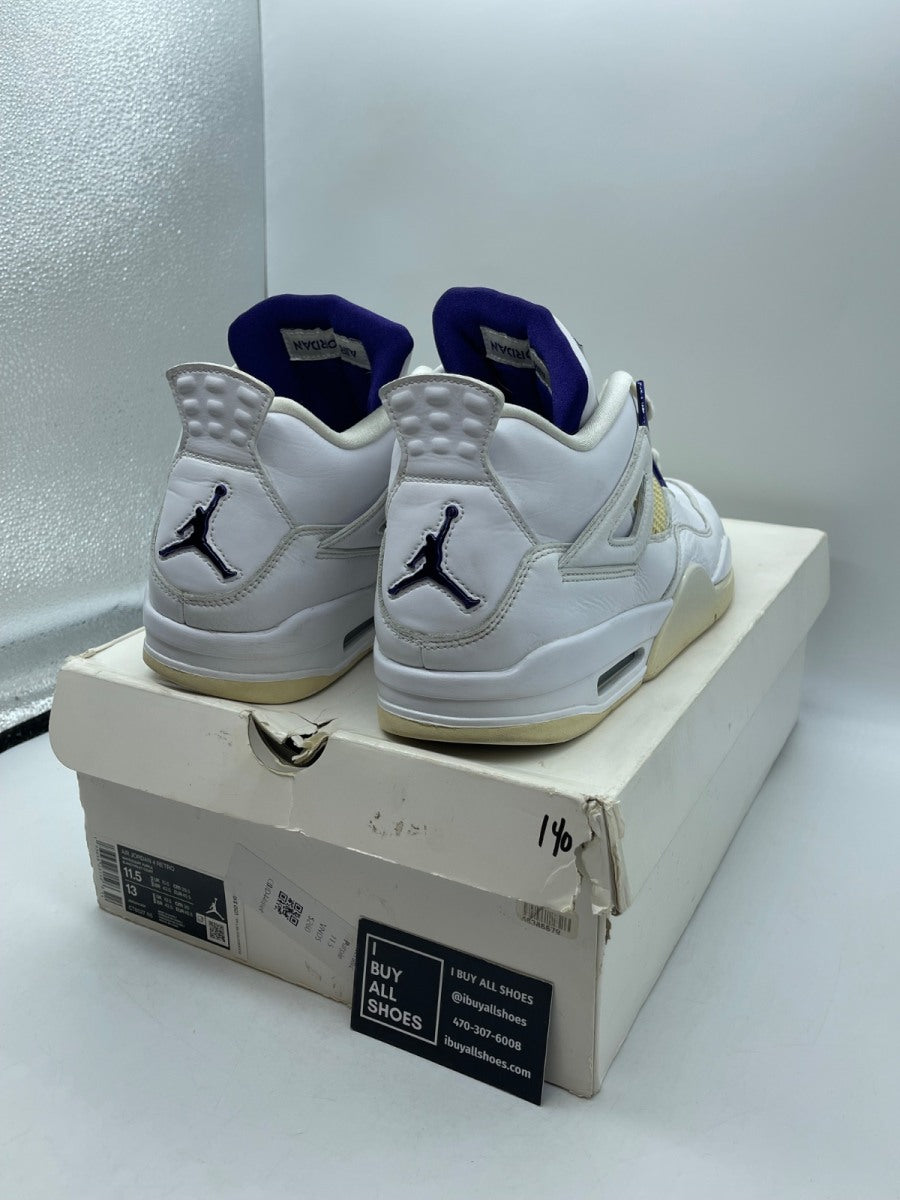 Jordan 4 Retro Metallic Purple 11.5 (Moderately Worn Pre-Owned) - Image 5