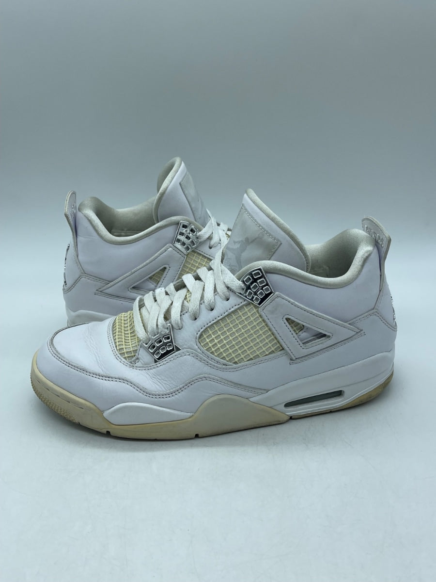 Jordan 4 Retro Pure Money (2017) 10.5 (Moderately Worn Pre-Owned)JordanWhite/Metallic Silver-Pure Platinum - Image 1