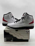 Jordan 2 Retro OG Chicago (2022) 9.5 (Lightly Worn Pre-Owned)JordanWhite/Varsity Red/Black - Image 1