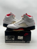 Jordan 5 Retro Fire Red Silver Tongue (2020) 10 (Moderately Worn Pre-Owned) - Image 1