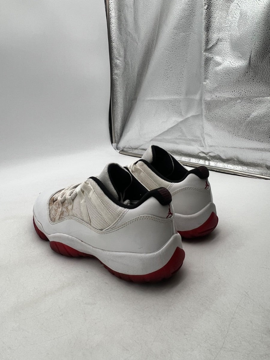 Jordan 11 Retro Low White Red (2012) 9 (Heavily Worn Pre-Owned) - Image 4
