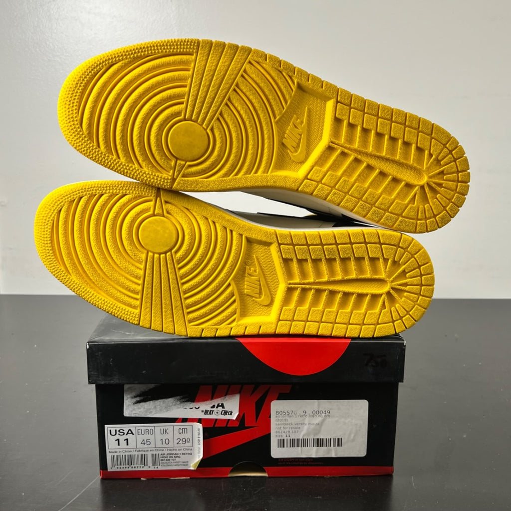 Jordan 1 Retro High Not for Resale Varsity Maize 11 (Lightly Worn Pre-Owned)JordanSail/Black-Varsity Maize - Image 5