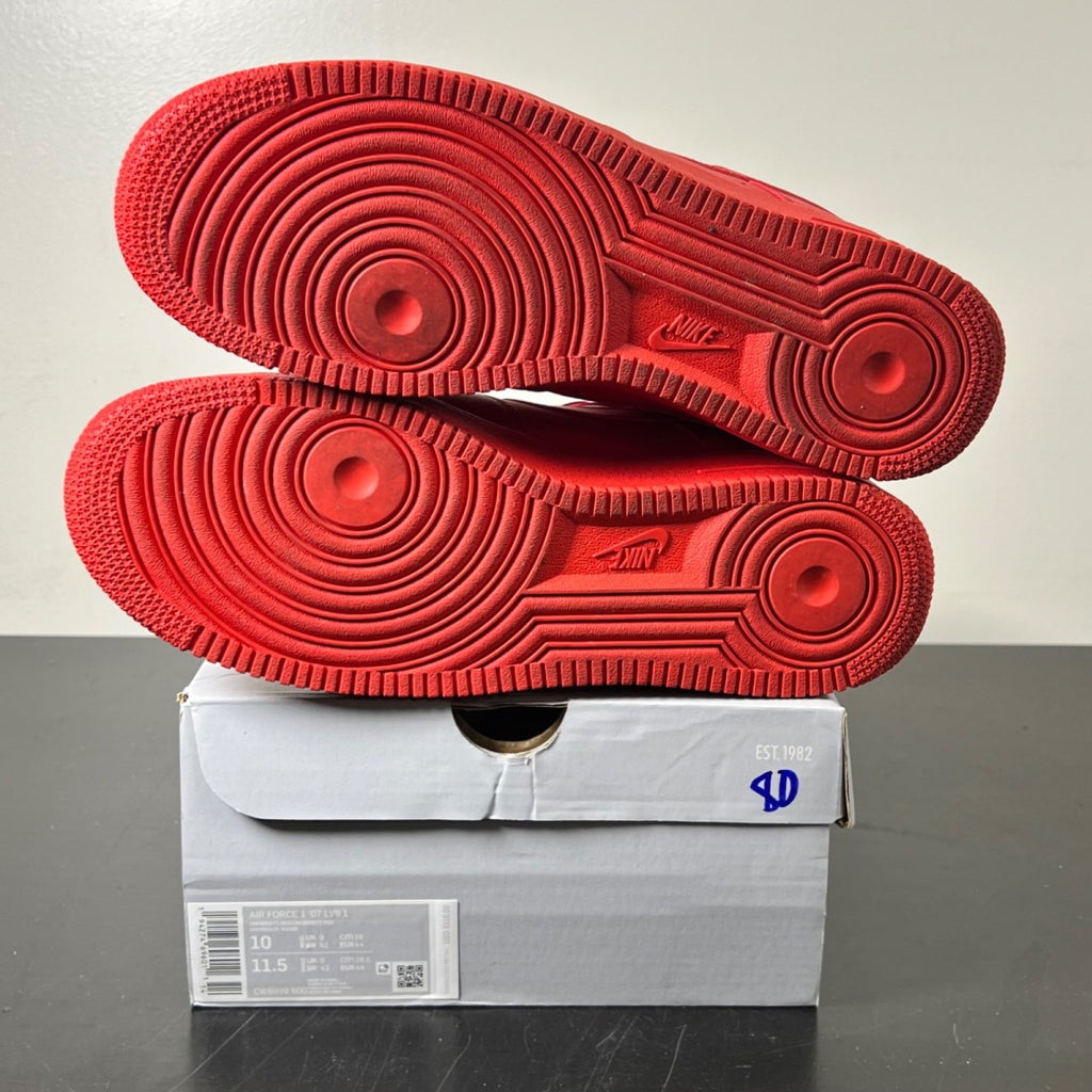 Nike Air Force 1 Low Triple Red 10 (Lightly Worn Pre-Owned)NikeUniversity Red/University Red - Image 5