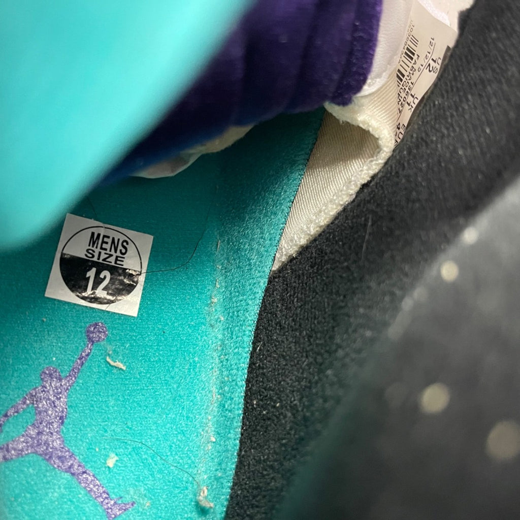 Jordan 5 Retro Grape (2013) 12 (Moderately Worn Pre-Owned)JordanWhite/Emerald-New Grape-Ice Blue - Image 6