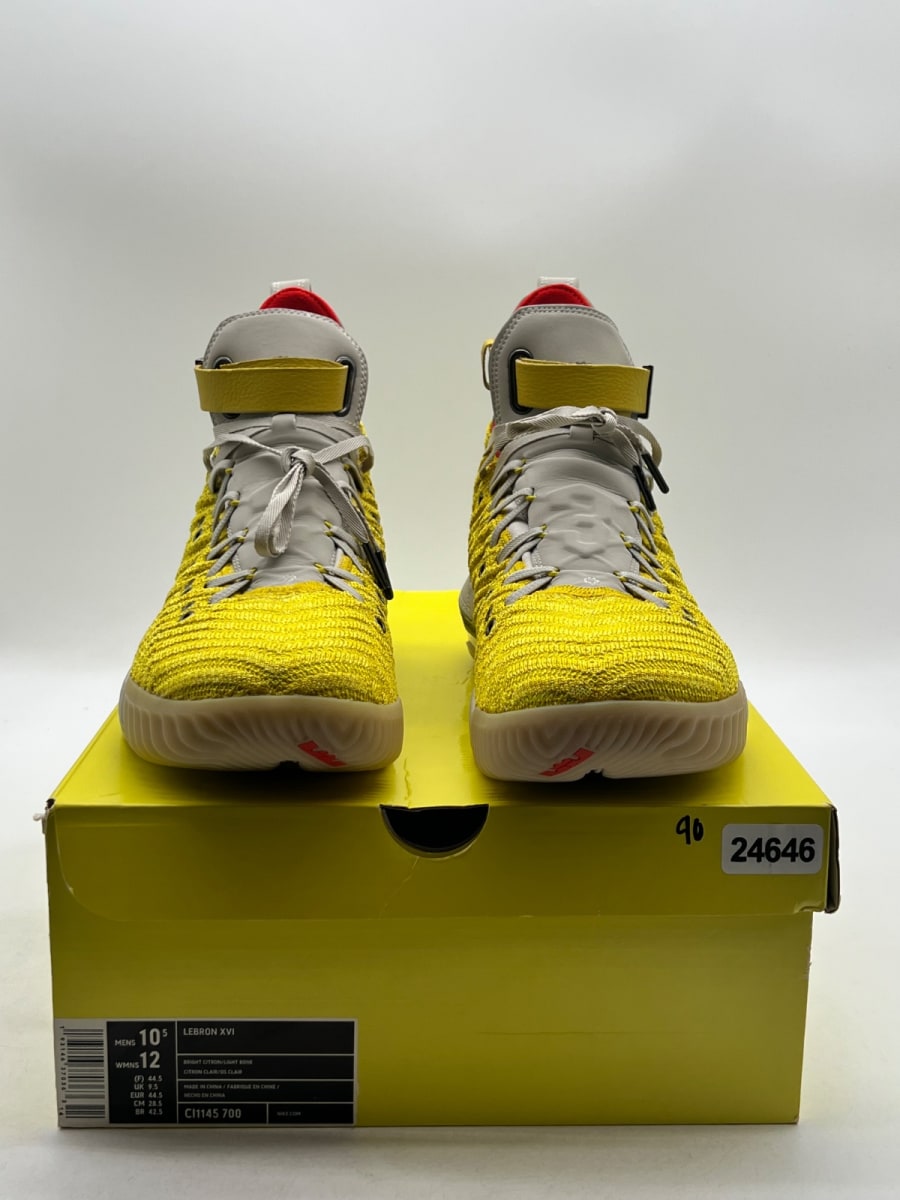 Nike LeBron 16 Harlem Fashion Row Harlem Stage 10.5 (Lightly Worn Pre-Owned)NikeBright Citron/Summit White - Image 2