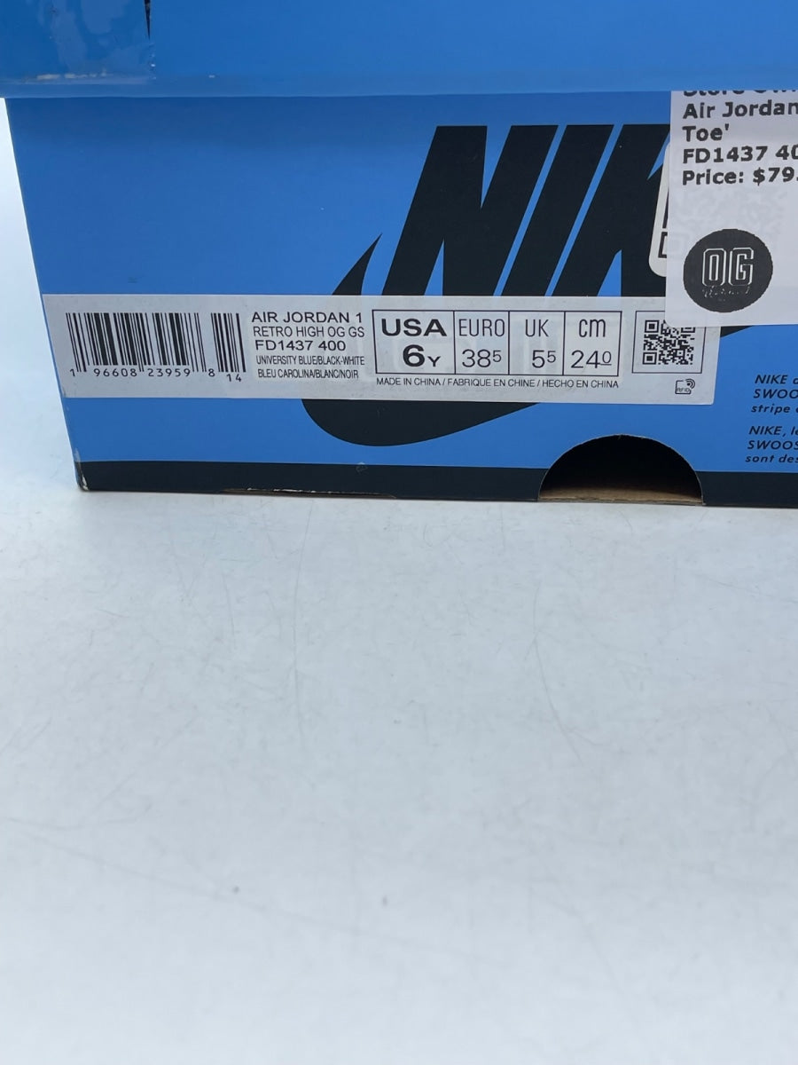 Jordan 1 Retro High OG UNC Toe (GS) 6Y (Moderately Worn Pre-Owned) - Image 9