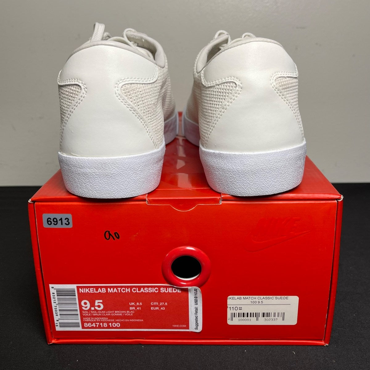 Nike Match Classic Perforated Suede Sail (Size 9.5) - Image 4