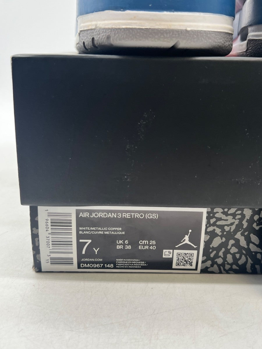 Jordan 3 Retro Wizards (GS) 7Y (Moderately Worn Pre-Owned) - Image 6