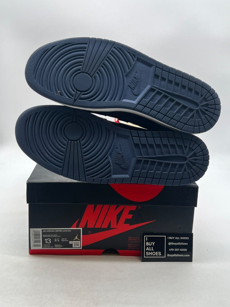 Jordan 1 Retro Low OG Mystic Navy 13 (Moderately Worn Pre-Owned) - Image 8