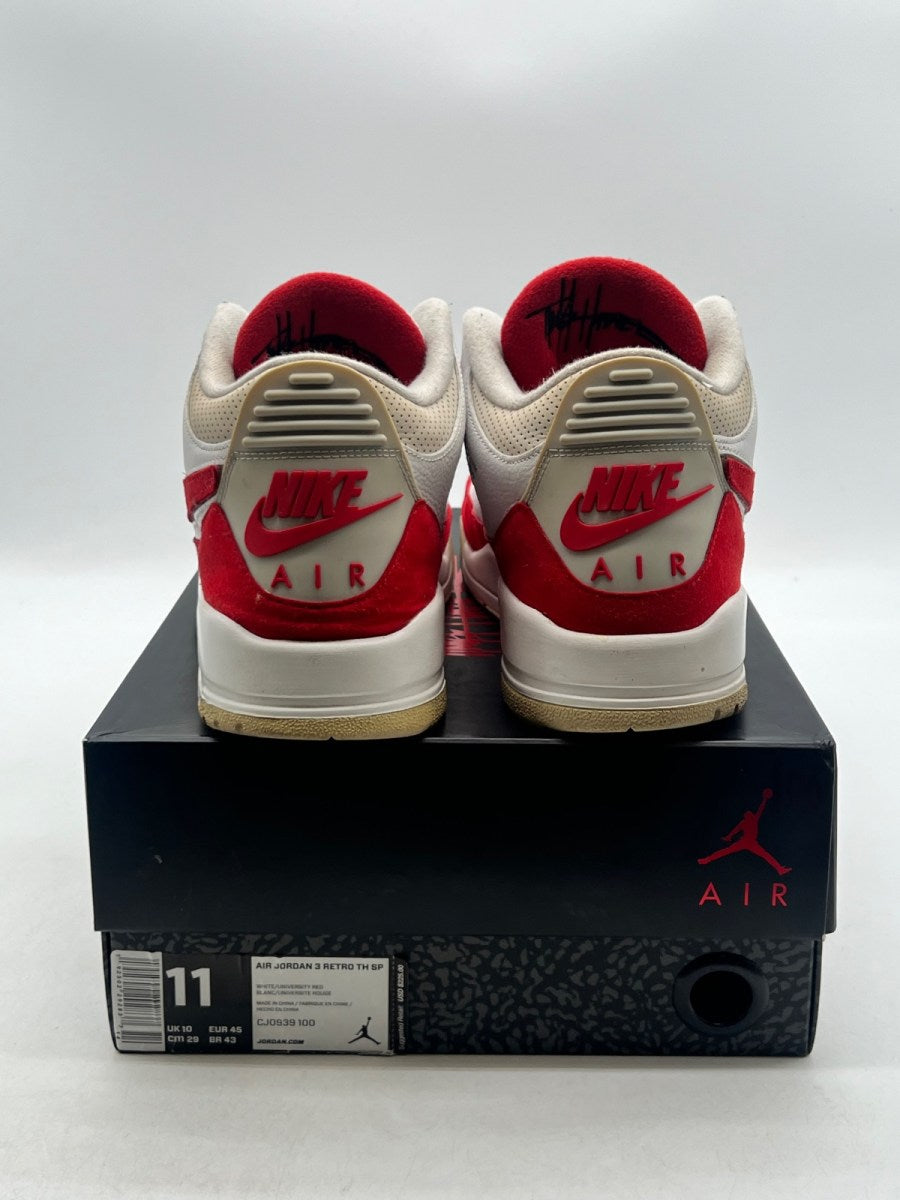 Jordan 3 Retro Tinker White University Red 11 (Heavily Worn Pre-Owned)JordanWhite/University Red-Neutral Grey - Image 3
