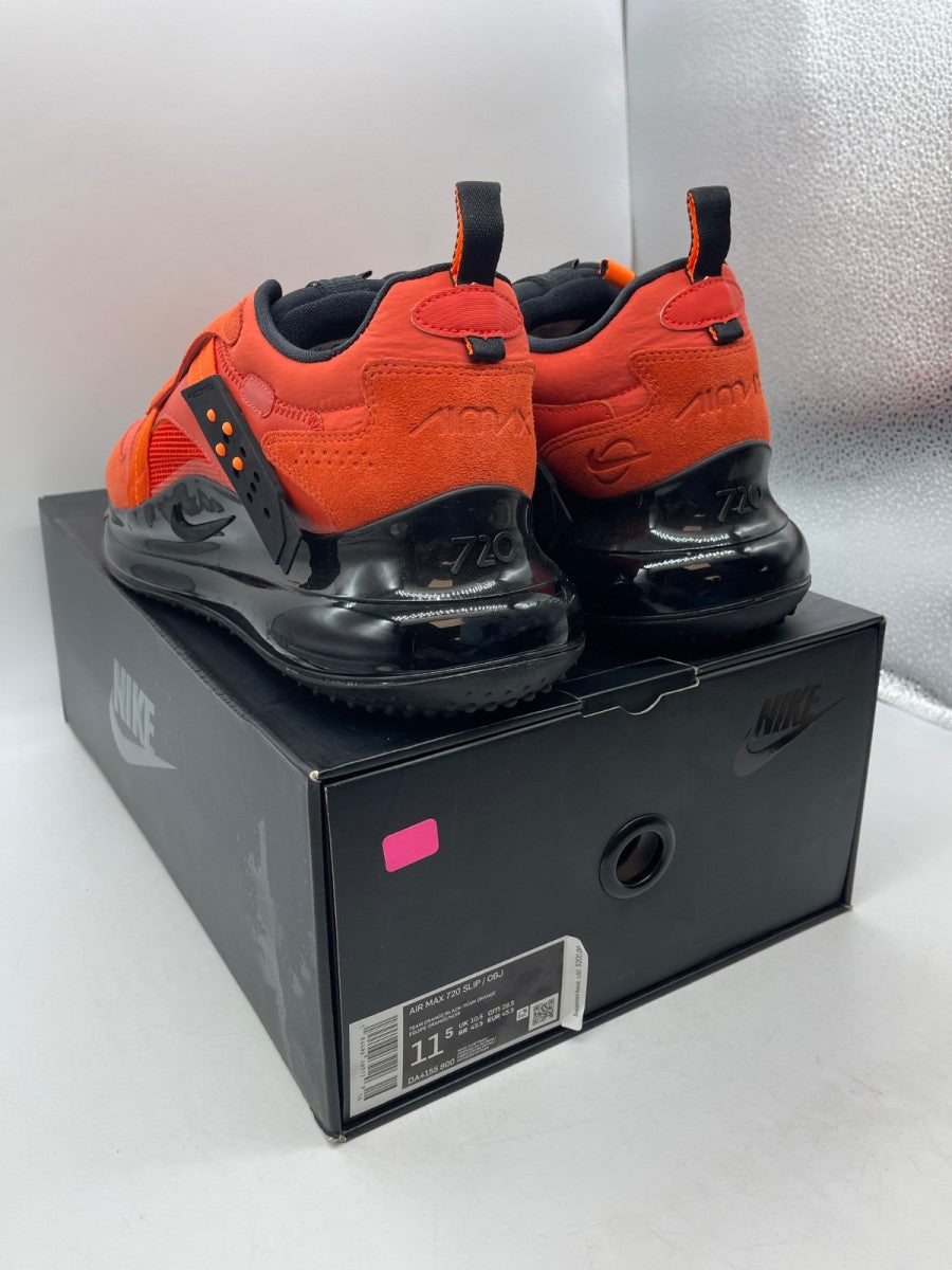 Nike Air Max 720 Slip OBJ Team Orange 11.5 (Moderately Worn Pre-Owned)NikeTeam Orange/Black-Team Orange - Image 4