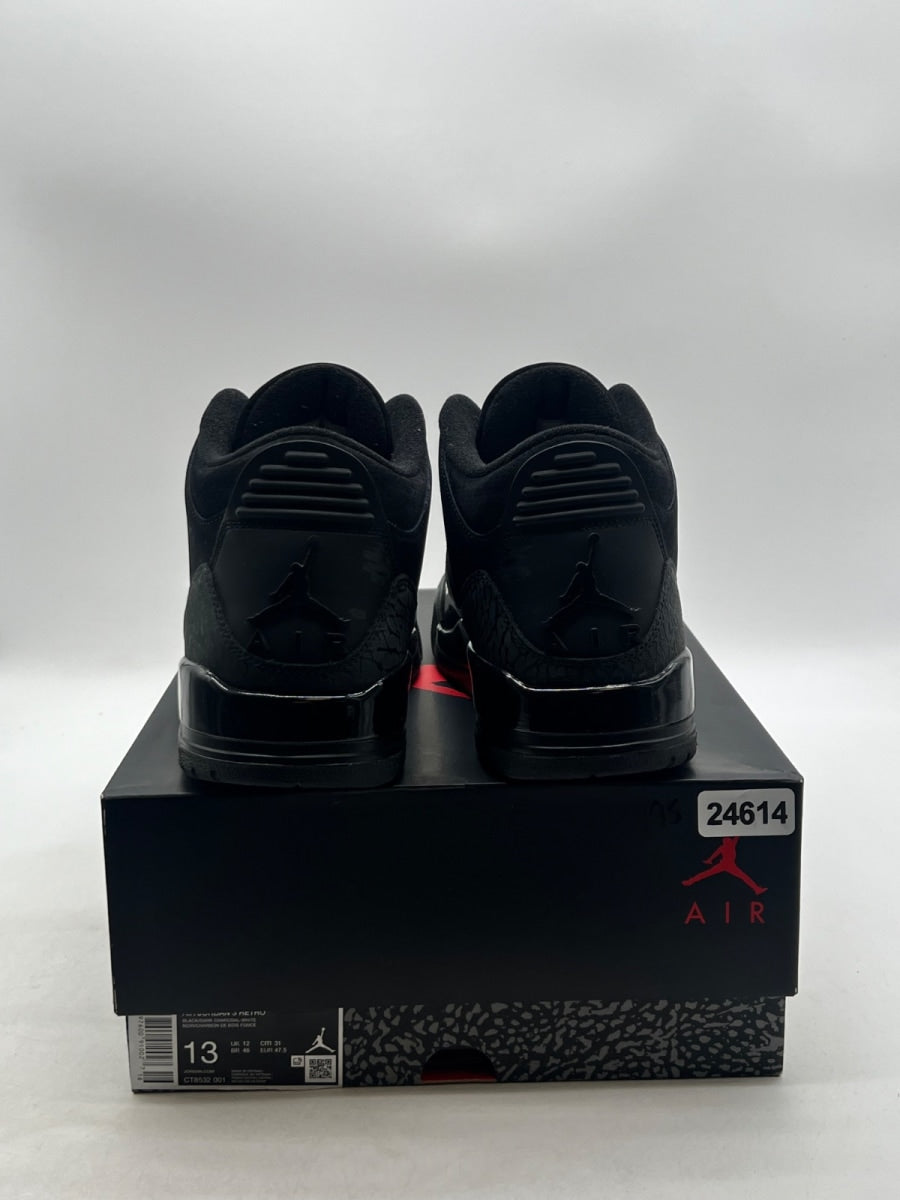 Jordan 3 Retro Black Cat (2025) 13 (Lightly Worn Pre-Owned)JordanBlack/Dark Charcoal/Black - Image 3