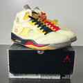 Jordan 5 Retro Off-White Sail 11 (Lightly Worn Pre-Owned)JordanSail/Fire Red-Muslin-Black - Image 1