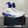 Jordan 5 Retro Grape Fresh Prince 11 (Moderately Worn Pre-Owned)JordanWhite/New Emerald-Grape Ice-Black - Image 1