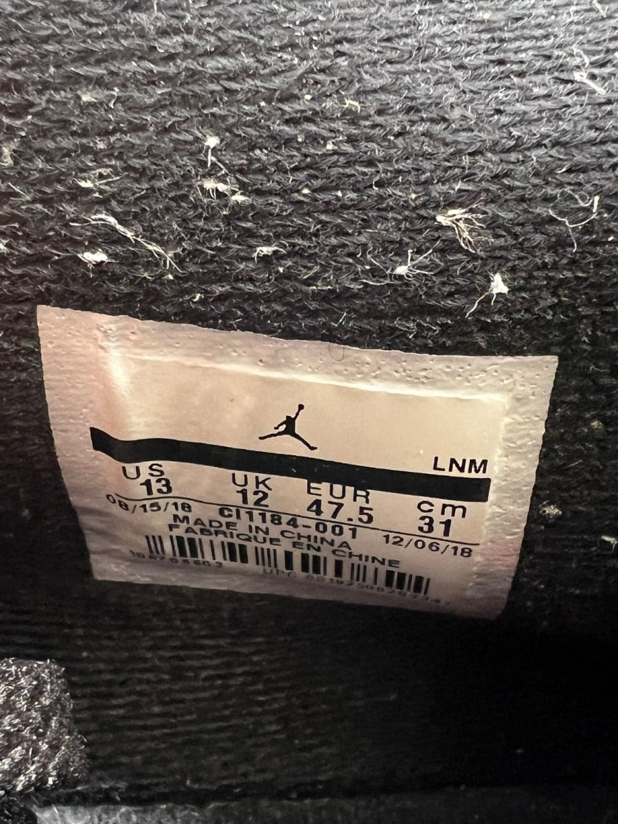 Jordan 4 Retro Laser Black Gum 13 (Heavily Worn Pre-Owned)JordanBlack/White-Gum Light Brown-University Red - Image 8