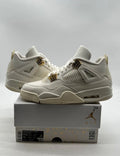 Jordan 4 Retro Metallic Gold (Women's) 11.5W (Lightly Worn Pre-Owned)JordanSail/Metallic Gold/Black - Image 1