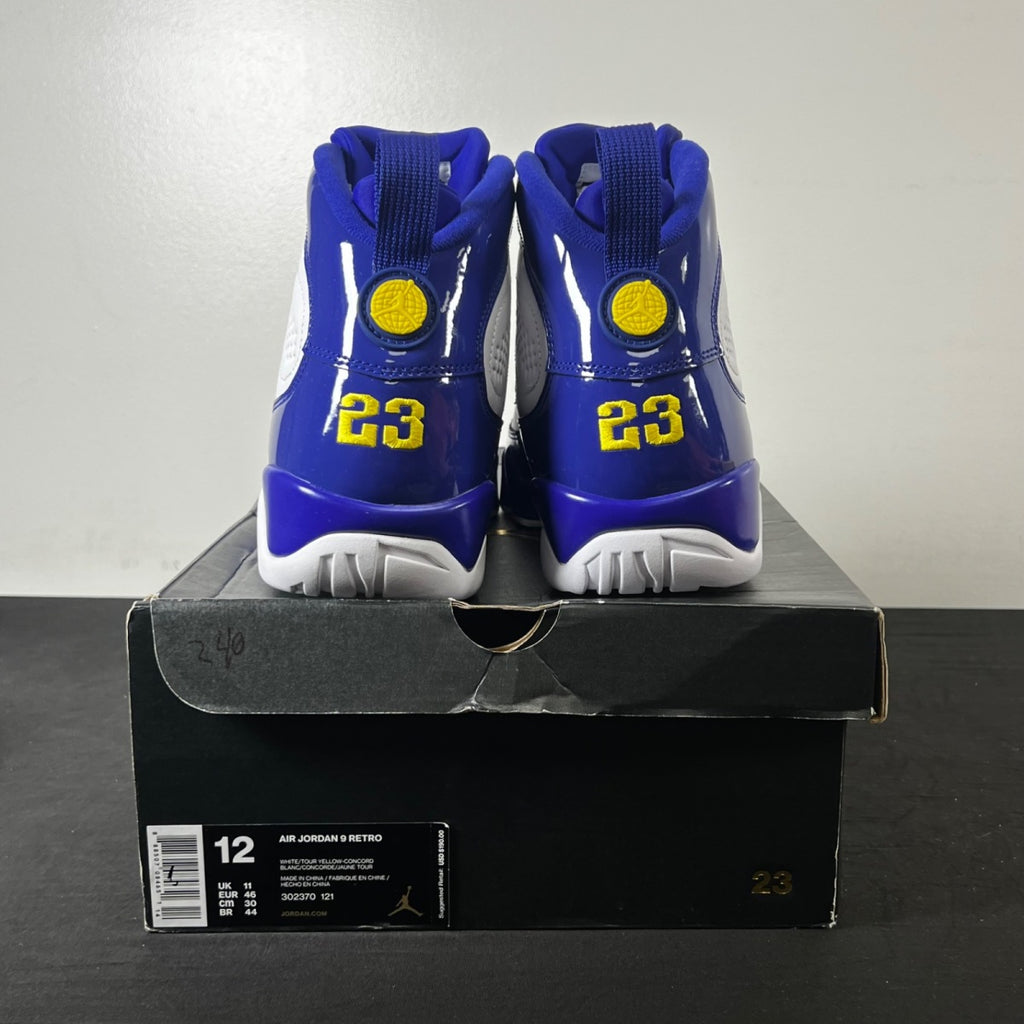 Jordan 9 Retro Kobe Bryant PE 12 (New Pre-Owned)JordanWhite/Concord-Tour Yellow - Image 4