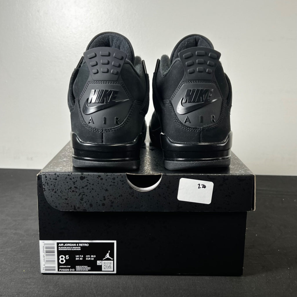 Jordan 4 Retro Black Cat (2025) 8.5 (Lightly Worn Pre-Owned)JordanBlack/Black/Light Graphite