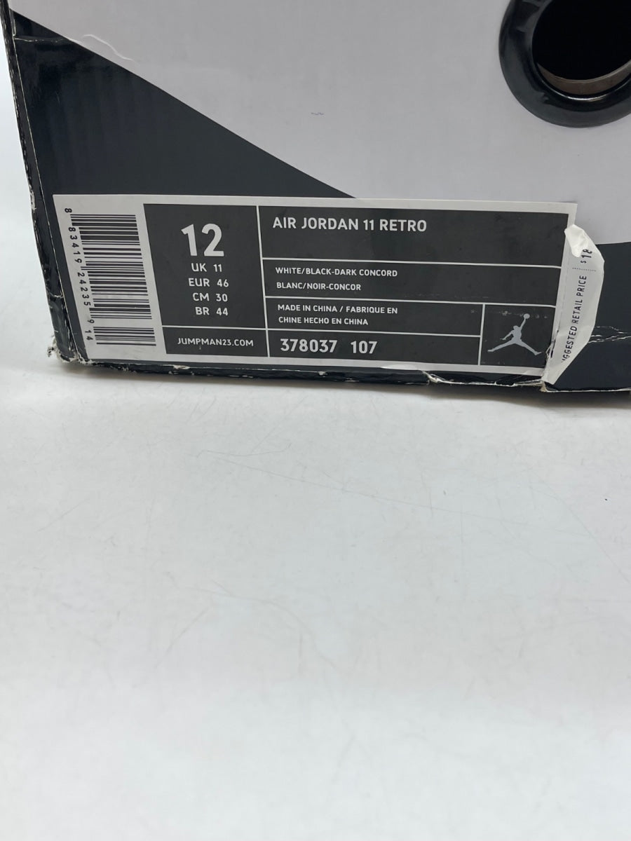 Jordan 11 Retro Concord (2011) 12 (Moderately Worn Pre-Owned)JordanWhite/Black-Dark Concord - Image 9