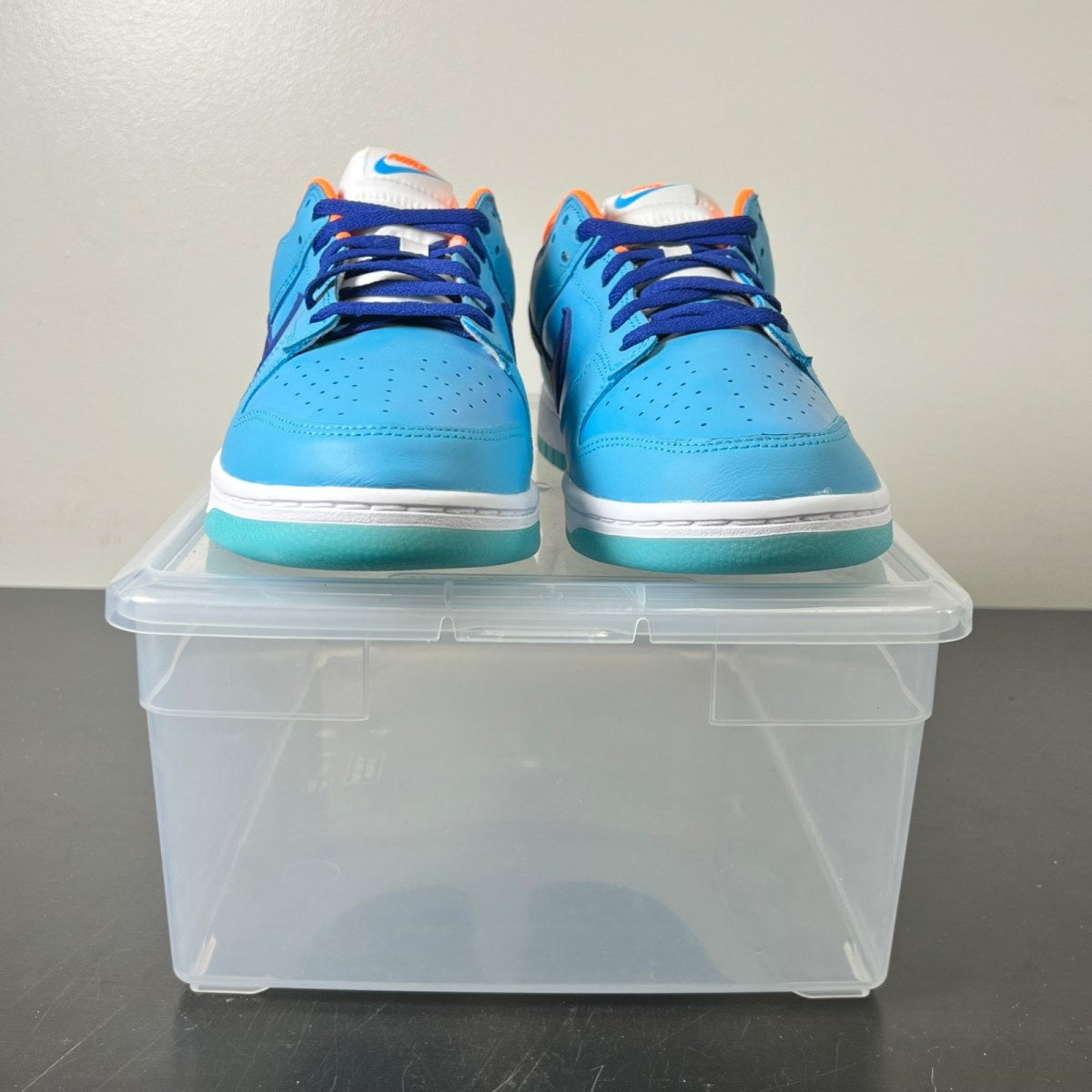 Nike Dunk Low SE Baltic Blue Total Orange 10 (VNDS Pre-Owned)NikeBaltic Blue/Deep Royal Blue/Total Orange/White - Image 2
