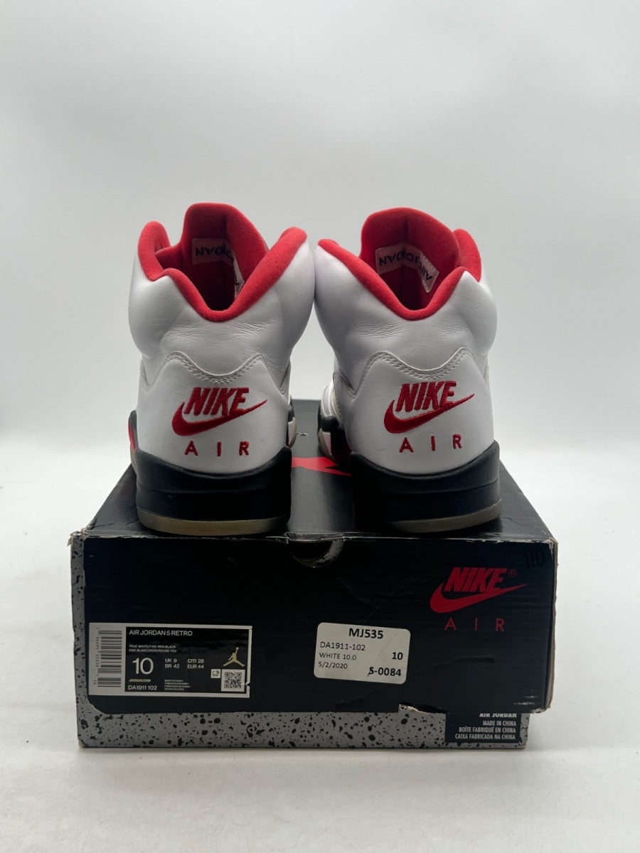 Jordan 5 Retro Fire Red Silver Tongue (2020) 10 (Moderately Worn Pre-Owned) - Image 3