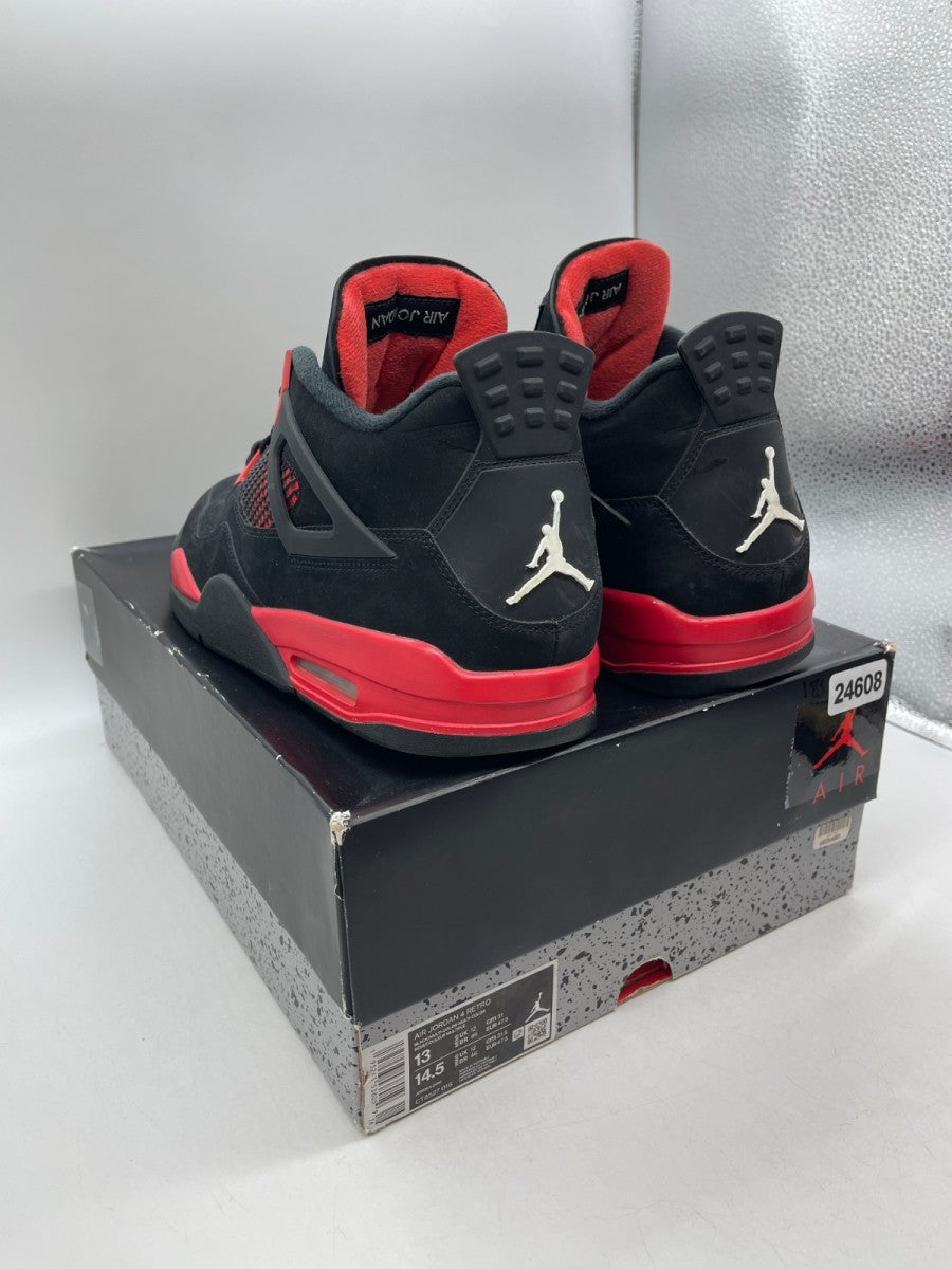 Jordan 4 Retro Red Thunder 13 (Moderately Worn Pre-Owned)JordanBlack/Multi-Color-Multi-Color-Crimson - Image 4