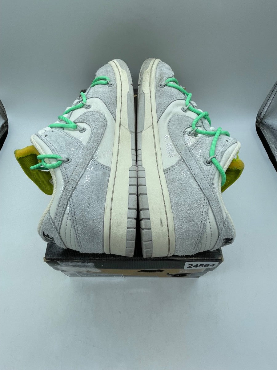 Nike Dunk Low Off-White Lot 14 9 (Moderately Worn Pre-Owned)NikeSail/Neutral Grey-Electro Green - Image 6
