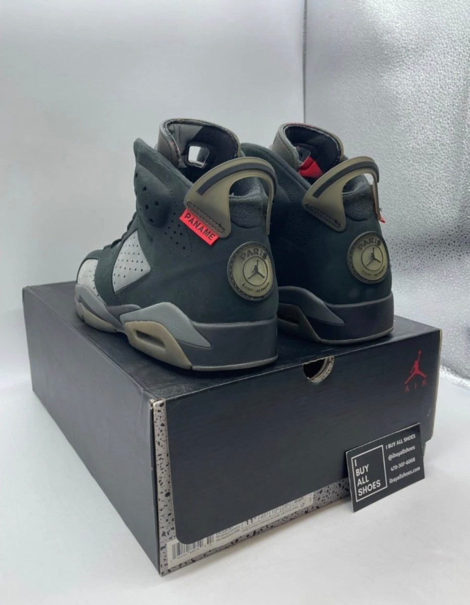 Jordan 6 Retro PSG Paris Saint-Germain 11.5 (Moderately Worn Pre-Owned)JordanIron Grey/Infrared 23-Black - Image 6