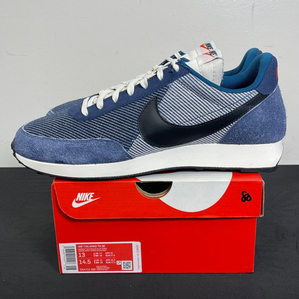 Nike Air Tailwind 79 Denim 13 (Moderately Worn Pre-Owned)NikeMidnight Navy/Blue Force-Sail-Black - Image 3