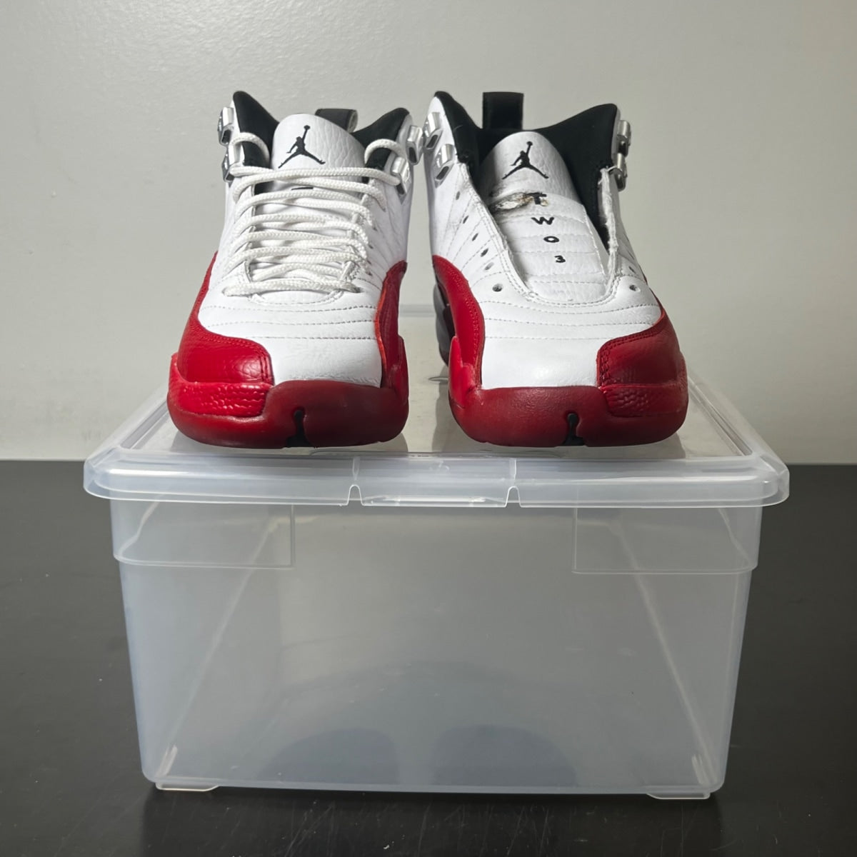 Jordan 12 Retro Cherry (2023) (GS) 4.5Y (Heavily Worn Pre-Owned)JordanWhite/Black/Varsity Red - Image 2