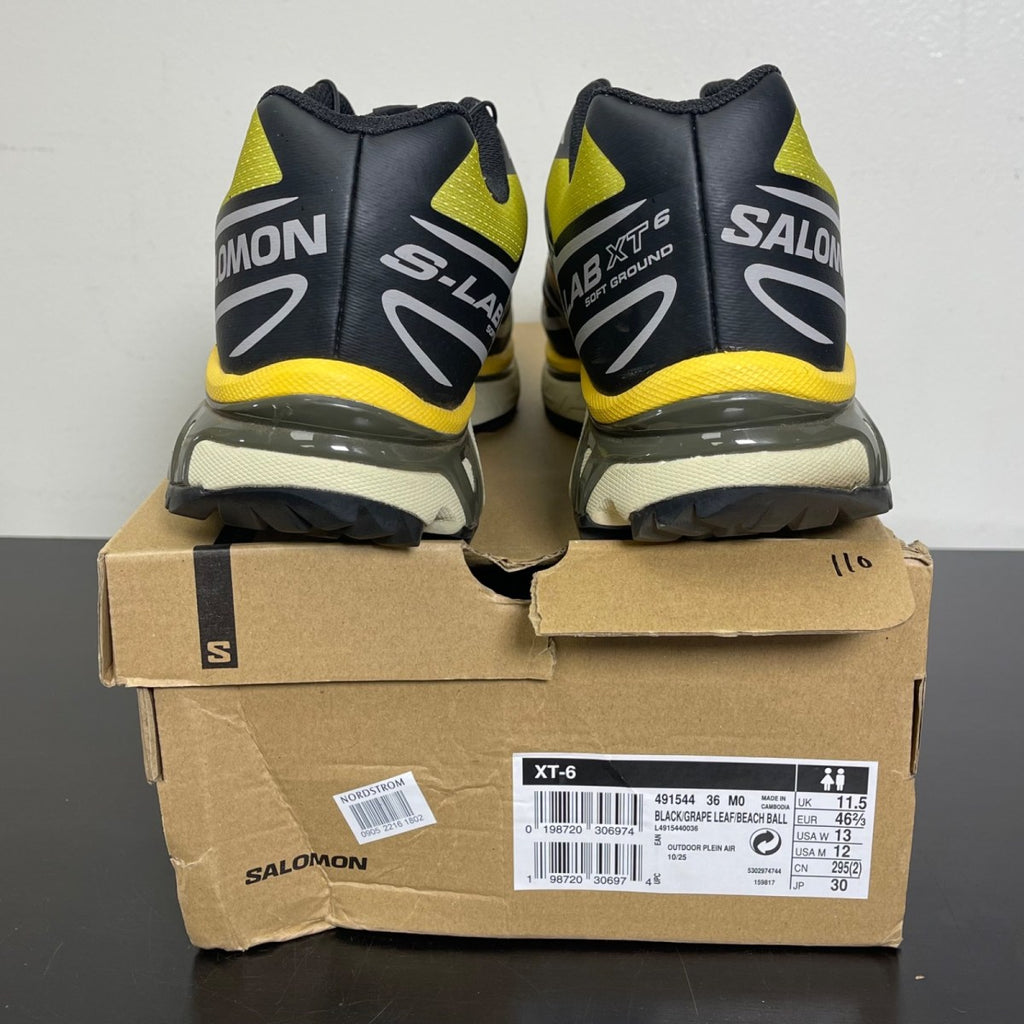 Salomon XT-6 Black Grape Leaf Beach Ball 12 (Moderately Worn Pre-Owned)SalomonBlack/Grape Leaf/Beach Ball - Image 4