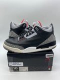 Jordan 3 Retro Black Cement (2018) 10 (Moderately Worn Pre-Owned)JordanBlack/Fire Red-Cement Grey-White - Image 1