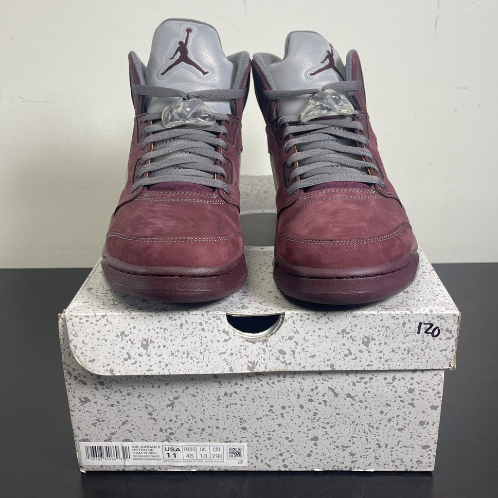 Jordan 5 Retro Burgundy (2023) 11 (Moderately Worn Pre-Owned)JordanDeep Burgundy/Light Graphite/Metallic Silver - Image 2