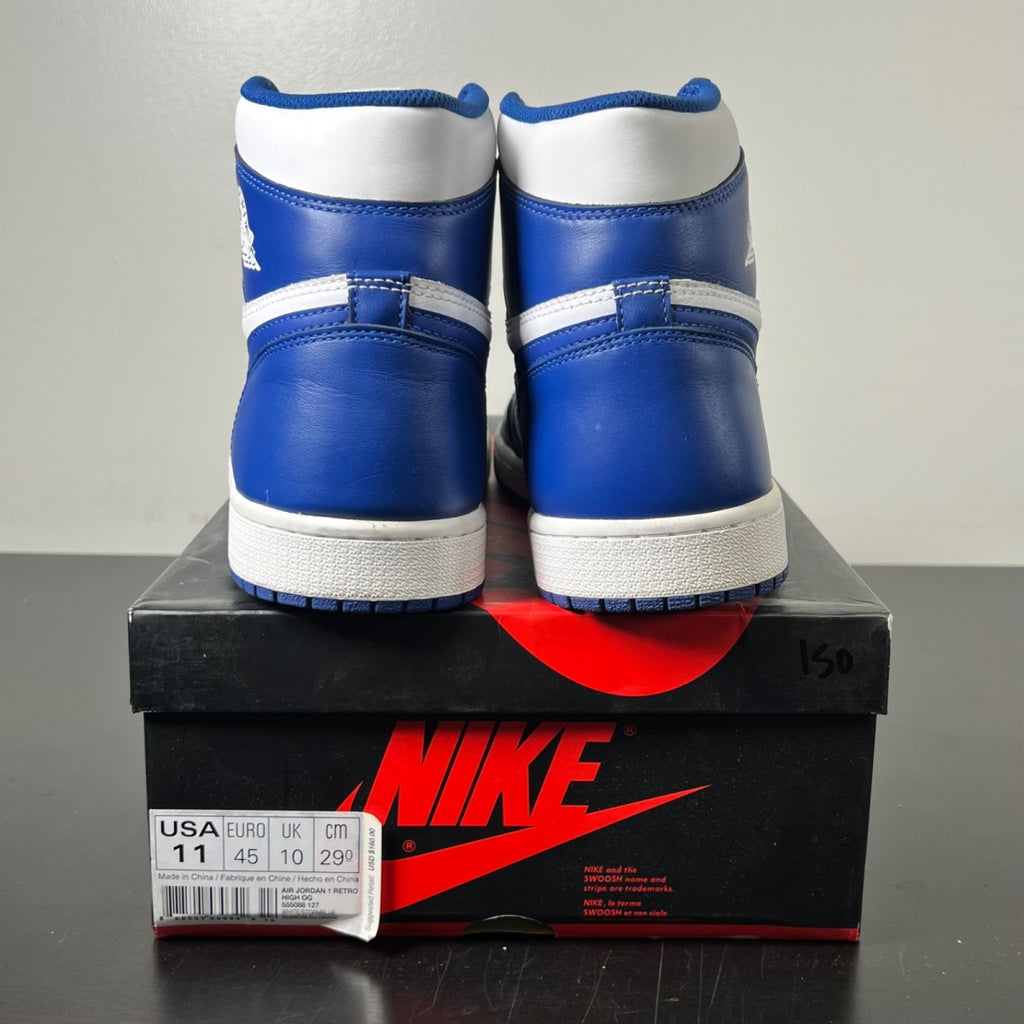 Jordan 1 Retro Storm Blue 11 (Moderately Worn Pre-Owned)JordanBlue/White-Storm Blue - Image 5