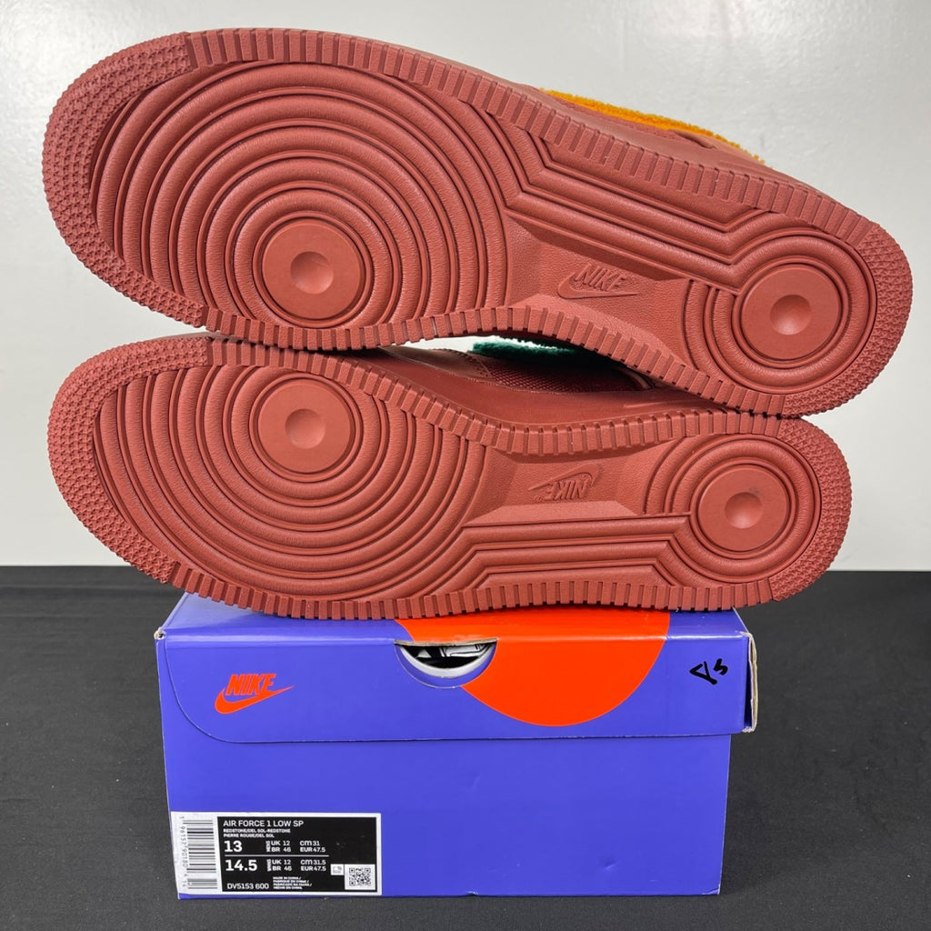 Nike Air Force 1 Low La Familia 13 (Moderately Worn Pre-Owned)NikeRedstone/Del Sol/Redstone - Image 5
