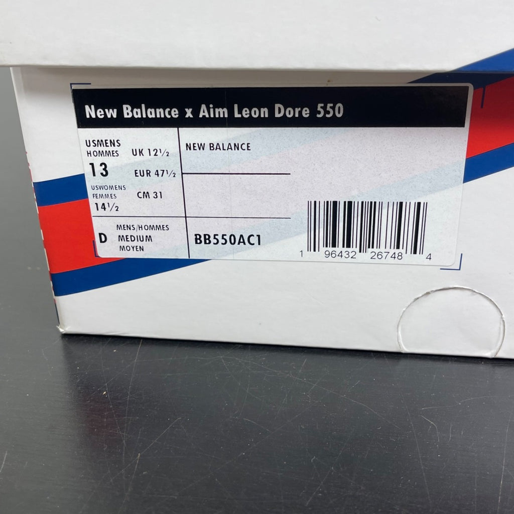 New Balance 550 Aime Leon Dore Grey Suede 13 (Moderately Worn Pre-Owned)New BalanceGrey/White/Blue - Image 7