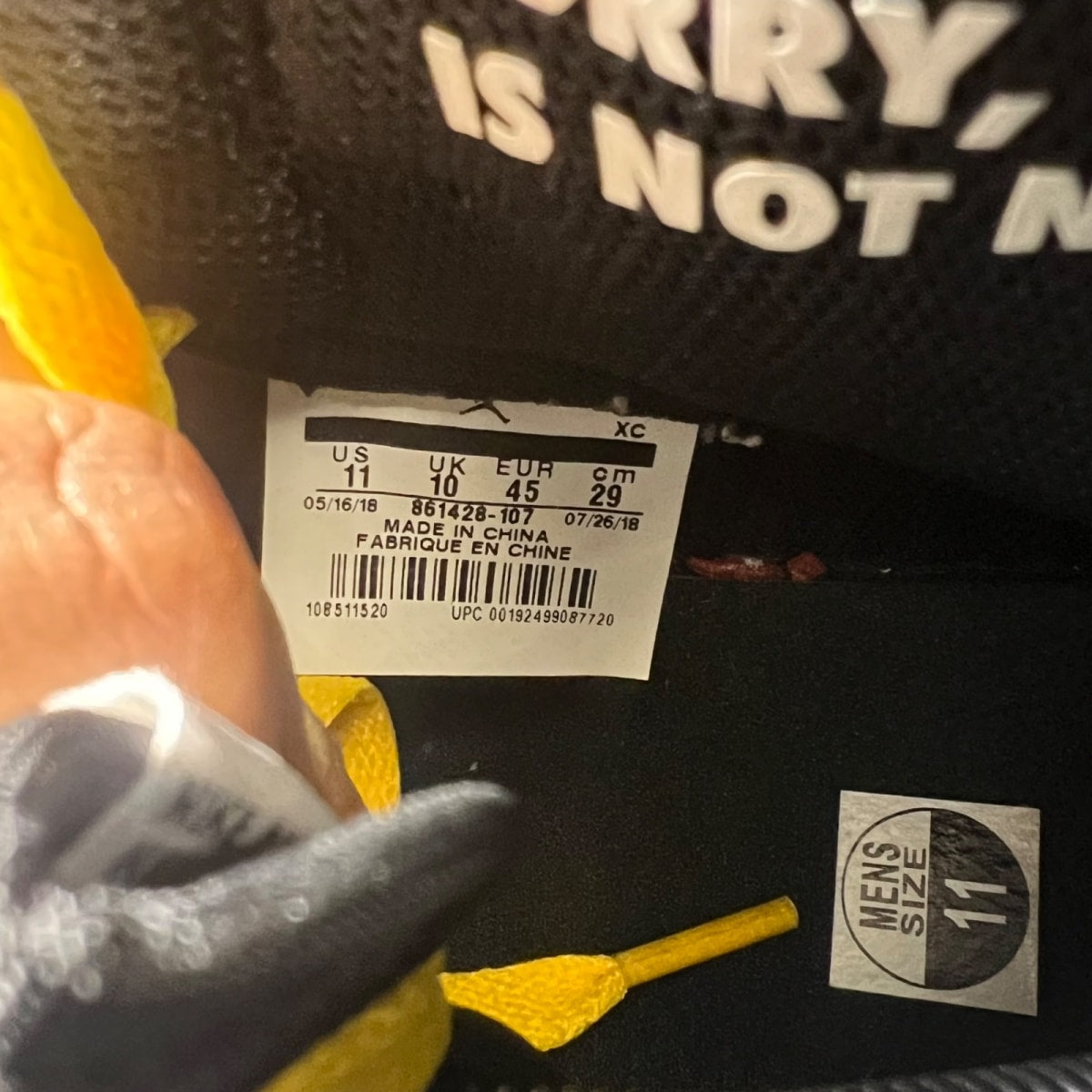 Jordan 1 Retro High Not for Resale Varsity Maize 11 (Lightly Worn Pre-Owned)JordanSail/Black-Varsity Maize - Image 7