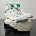 Jordan 2 Retro Lucky Green 11 (Moderately Worn Pre-Owned)JordanWhite/Lucky Green/Sail/Light Steel Grey - Image 1